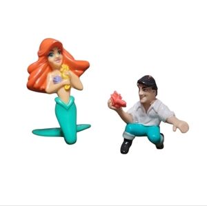 Vintage Toys Disney The Little Mermaid Ariel & Eric Holding Sebastian Mcdonalds